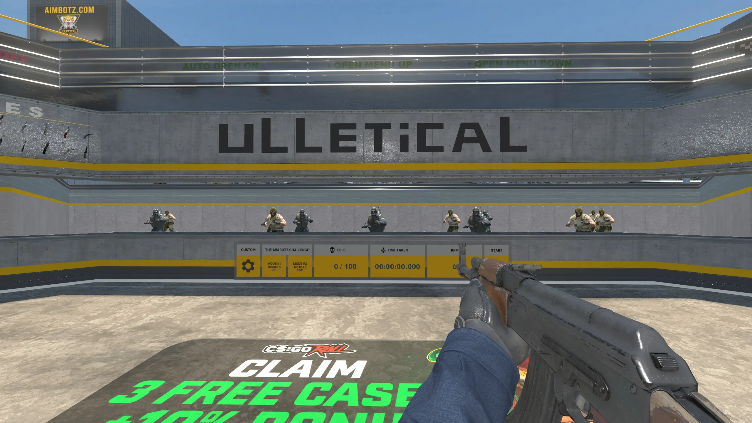 Aim Botz workshop map — bot arena for aim training