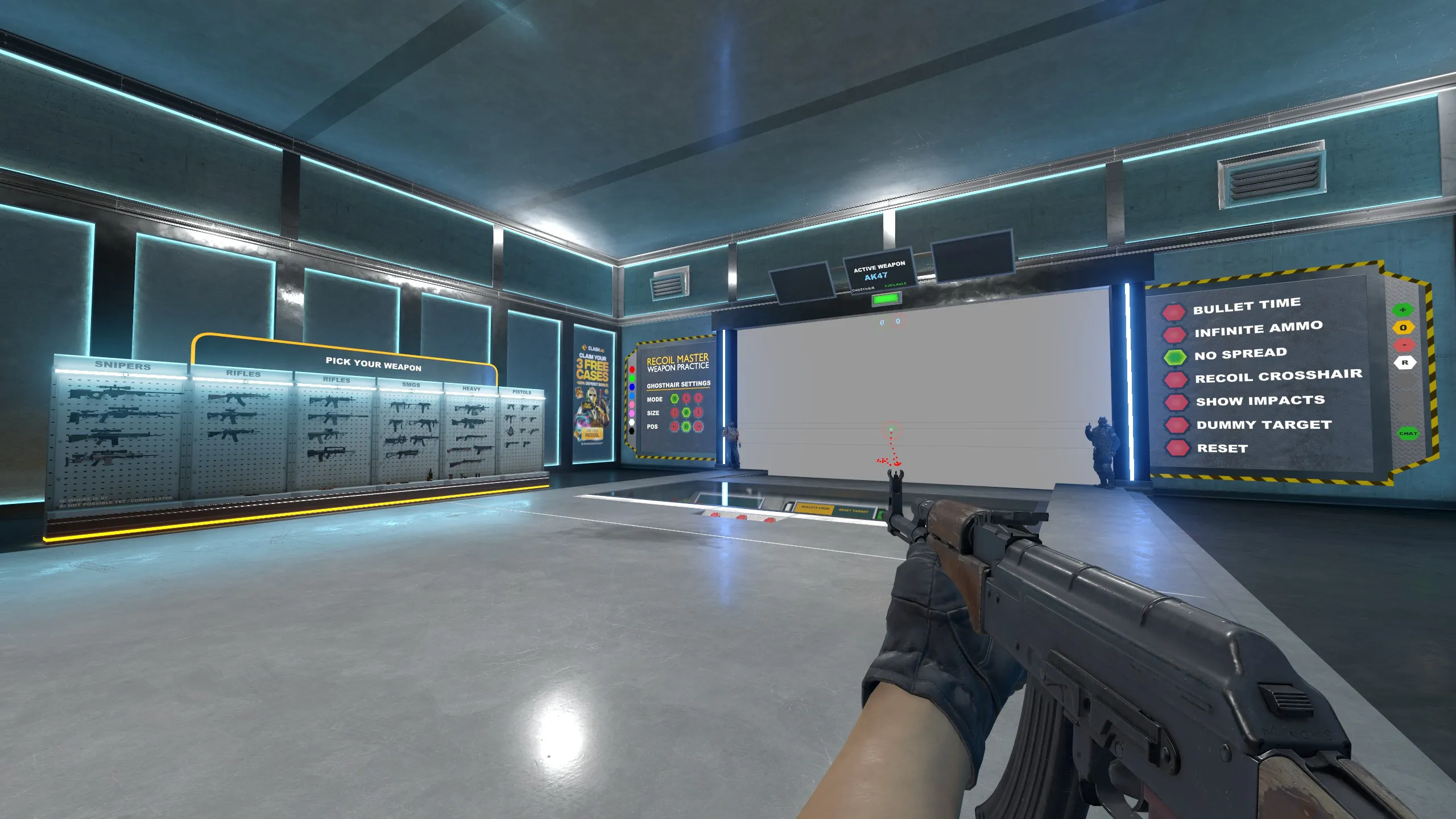 Recoil Master — spray pattern training with visual overlay